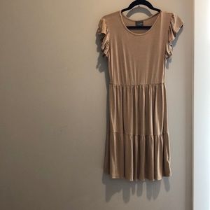 Olivia Rae Cotton tan dress